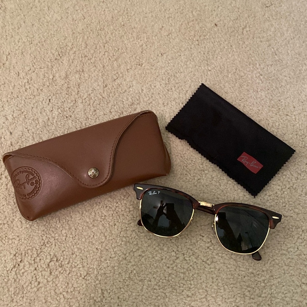 Ray Ban Clubmasters Tortoise with Dark Green Lenses